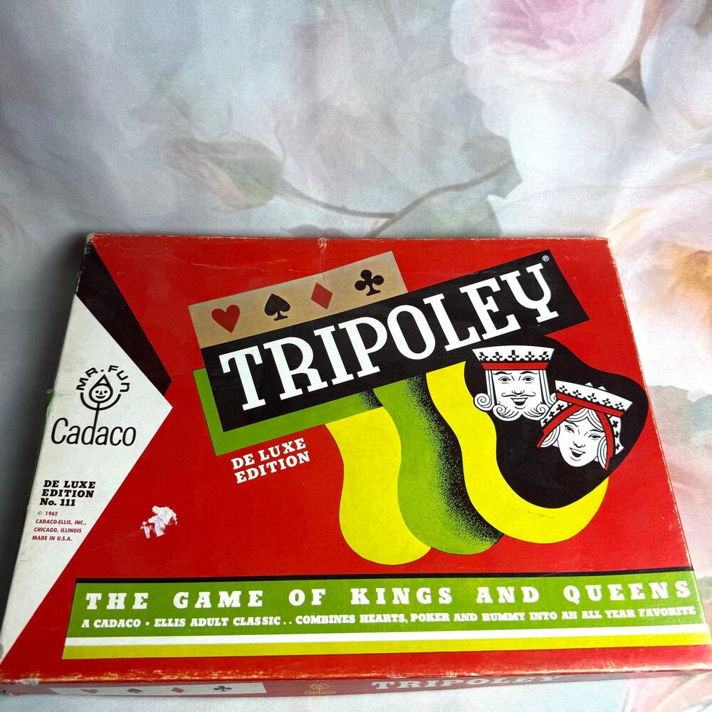 Vintage Mr. Fun Cadaco Tripoley The Game Of Kings & Queens Board Game